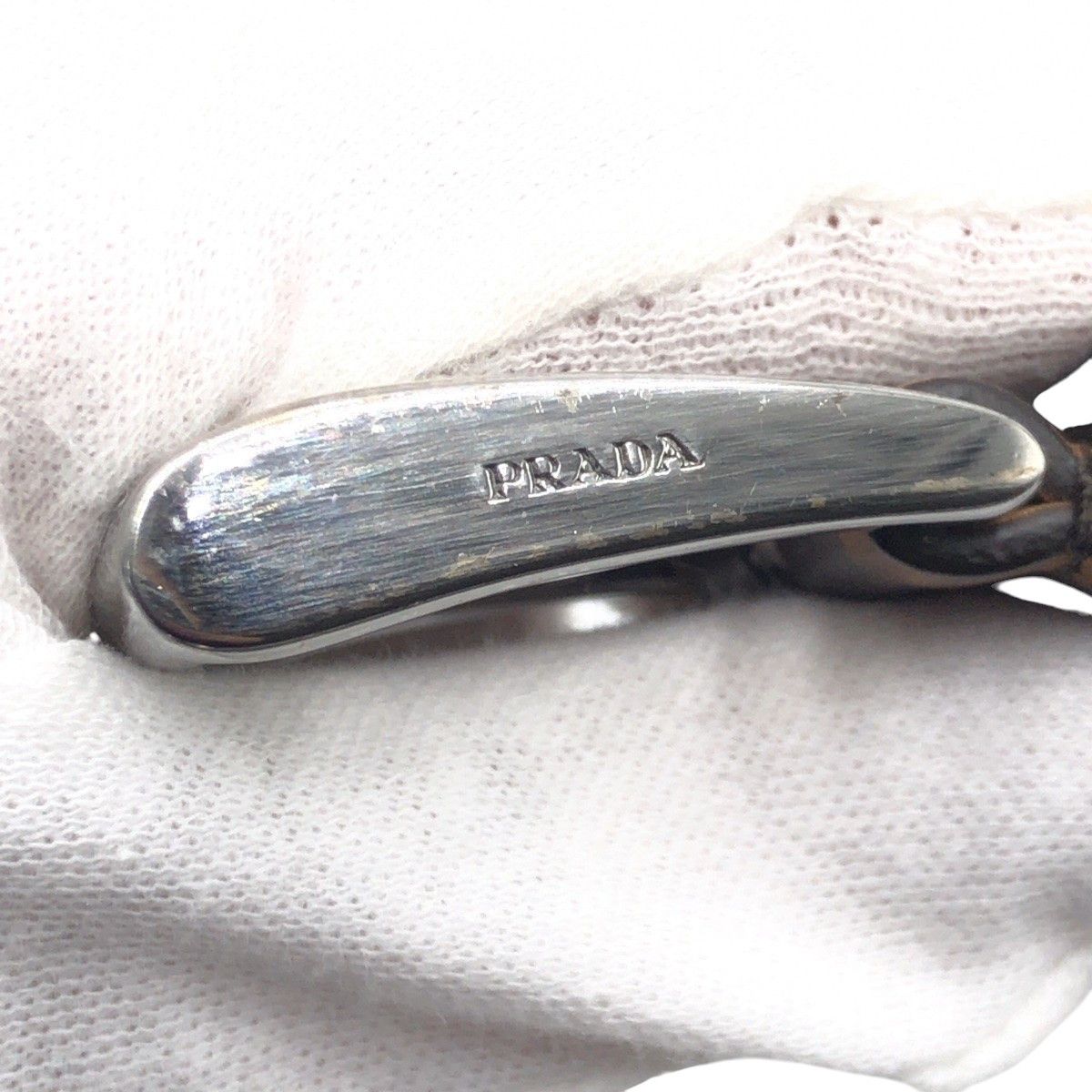 Prada Prada Prada 1C 3889 Leather Metal Belt Leather Other 1C 3889 Size ONE SIZE - 3 Thumbnail