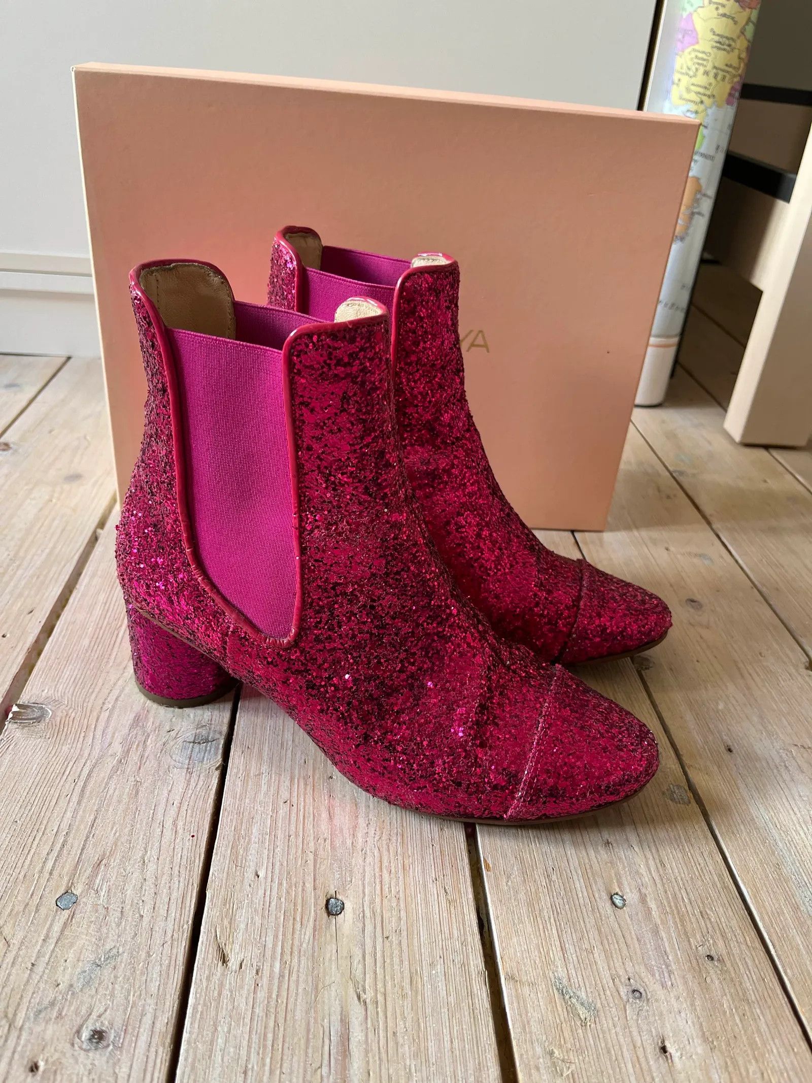Stine Goya Stine Goya Anita fuchasia glitter Boots Size US 7 / IT 37 - 5 Thumbnail