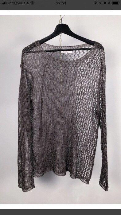 Yohji Yamamoto Yohji Yamamoto Pour Homme Mesh Knit Sweater Size US L / EU 52-54 / 3 - 1 Thumbnail