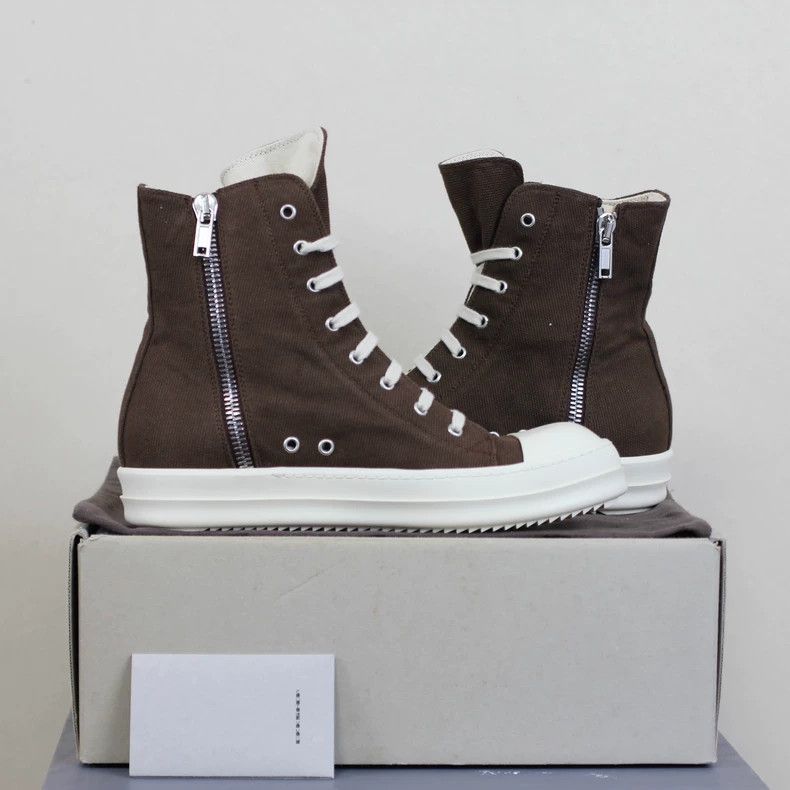 Rick Owens rickowens brown high top sneakers Size US 10 / EU 43 - 6 Thumbnail
