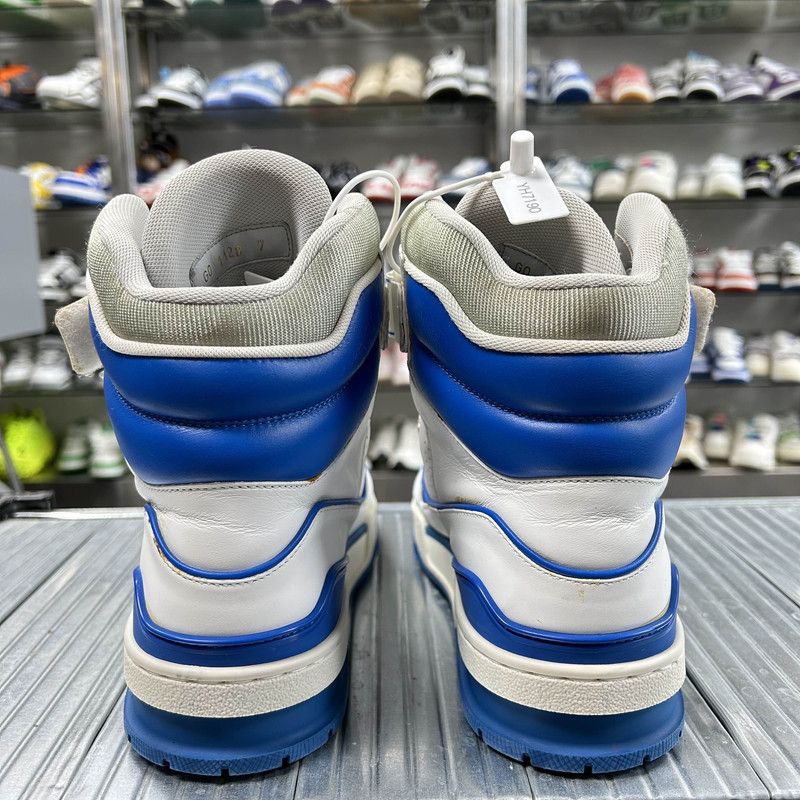 Louis Vuitton Louis Vuitton Trainer Blue and White Sneakers 0089 Size US 8 / EU 41 - 3 Thumbnail