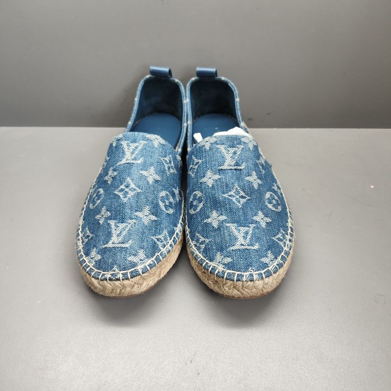 Louis Vuitton Louis Vuitton Blue Monogram Canvas Fisherman Shoes 0079 Size US 5.5 / EU 38 - 2 Thumbnail