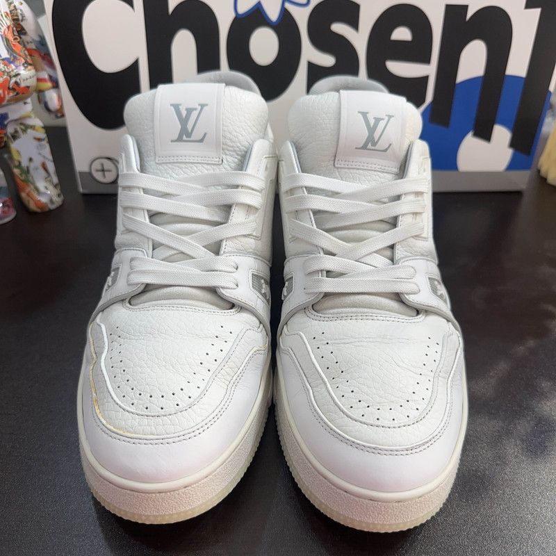 Louis Vuitton Louis Vuitton Trainer White Low-Top Sneakers 0079 Size US 11 / EU 44 - 2 Thumbnail