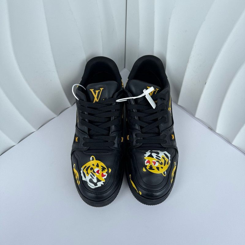 Louis Vuitton Nigo x Louis Vuitton Black Trainer Sneakers 0079 Size US 10 / EU 43 - 2 Thumbnail