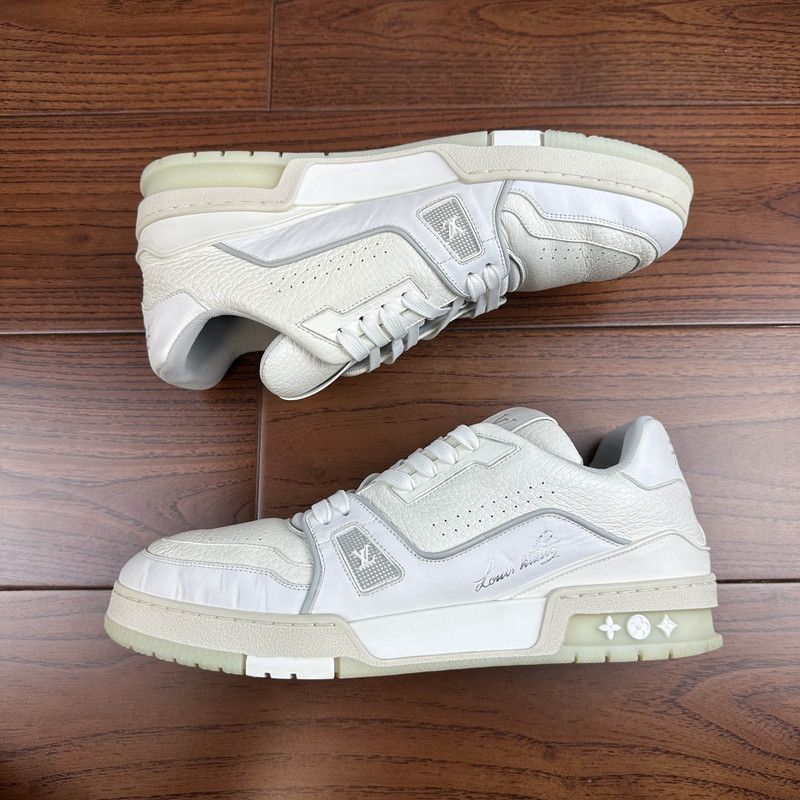 Louis Vuitton Louis Vuitton White Trainer Low Top Sneakers 0079 Size US 10 / EU 43 - 7 Thumbnail