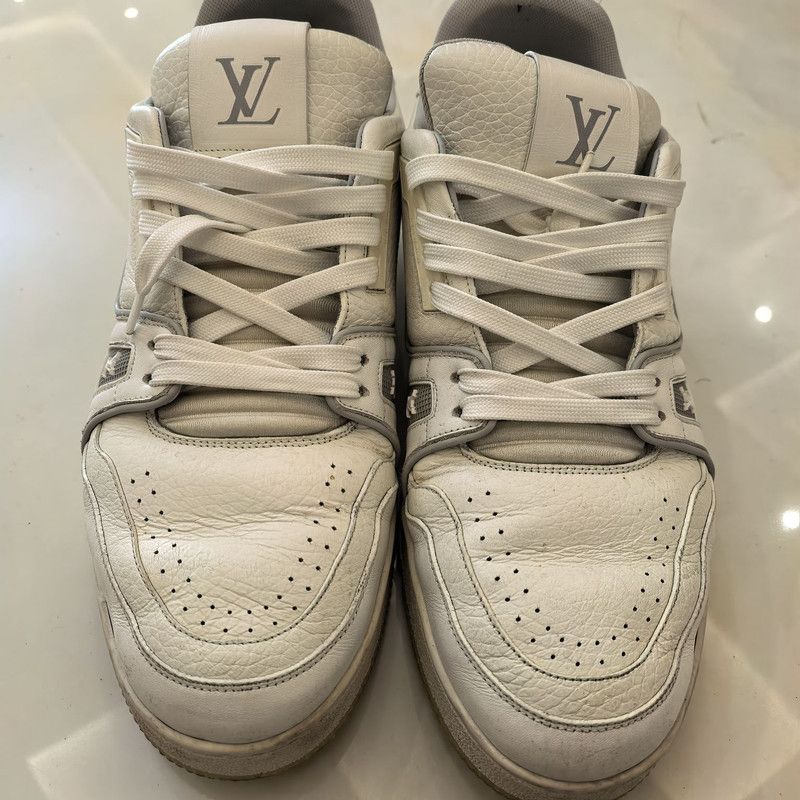 Louis Vuitton Louis Vuitton White Cement Low-Top Sneakers 0079 Size US 10 / EU 43 - 2 Thumbnail