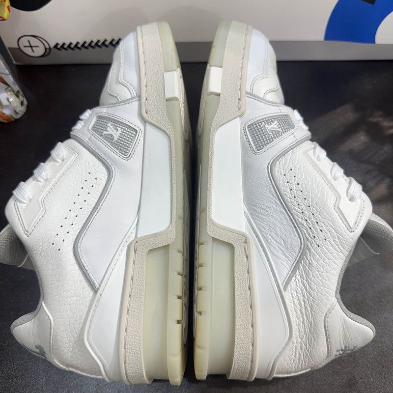 Louis Vuitton Louis Vuitton White Cement Trainer Low Sneakers 0079 Size US 7 / EU 40 - 8 Thumbnail