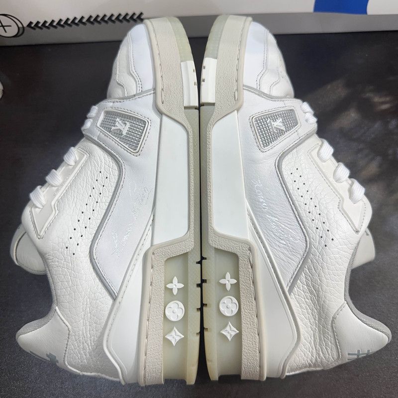 Louis Vuitton Louis Vuitton White Cement Trainer Low Sneakers 0079 Size US 7 / EU 40 - 7 Thumbnail