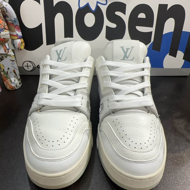 Louis Vuitton Louis Vuitton White Cement Trainer Low Sneakers 0079 Size US 7 / EU 40 - 2 Thumbnail