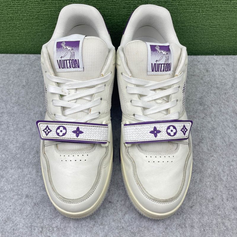 Louis Vuitton Louis Vuitton Trainer Fashion Sneakers in White Purple 0079 Size US 10 / EU 43 - 2 Thumbnail