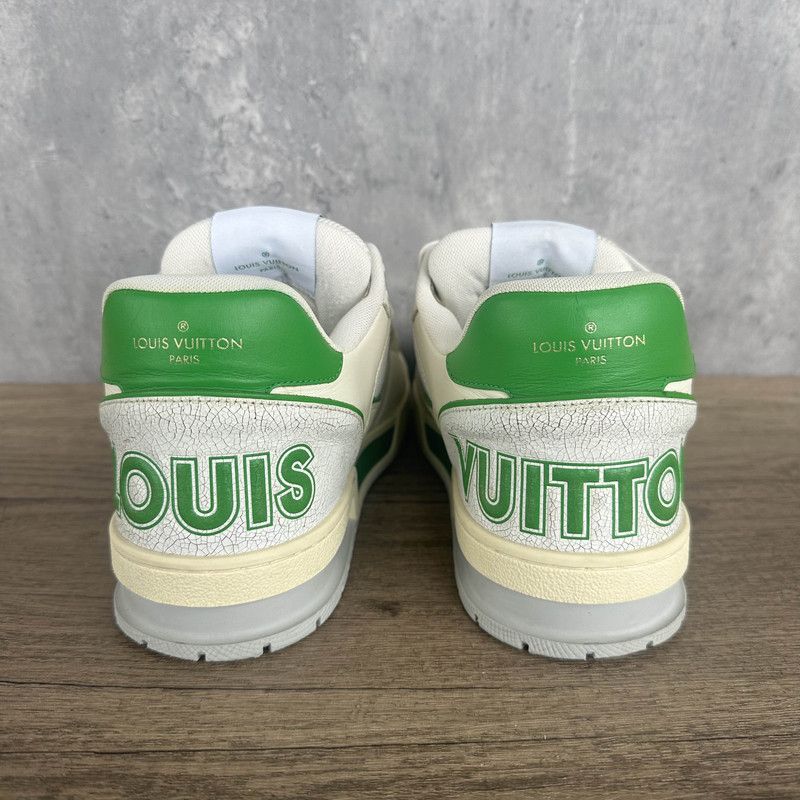 Louis Vuitton Louis Vuitton Trainer Classic Green and White Sneakers 0079 Size US 10 / EU 43 - 3 Thumbnail