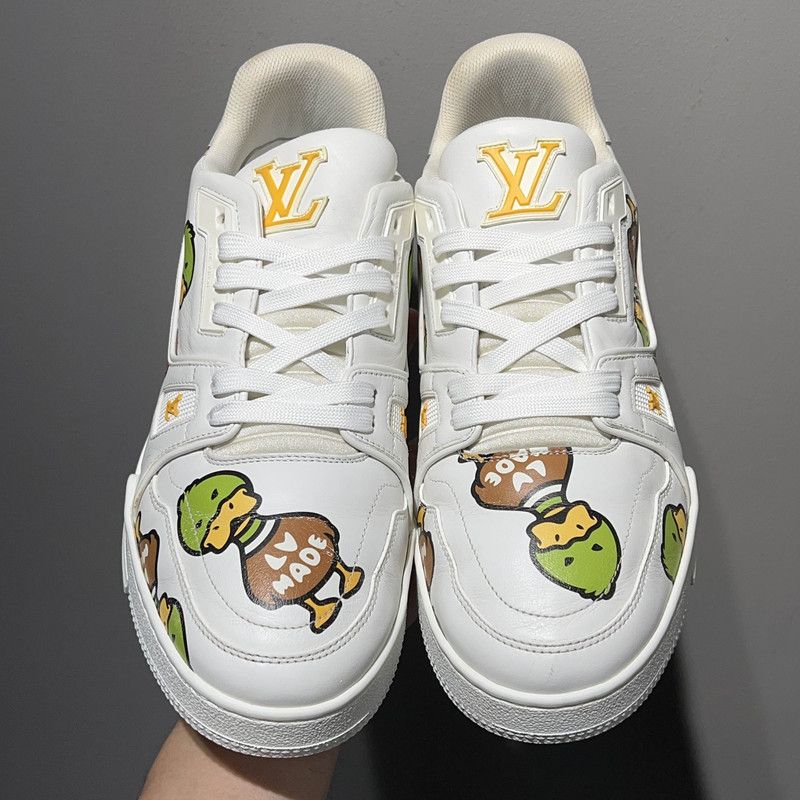 Louis Vuitton Nigo x LOUIS VUITTON Trendy White Low-Top Sneakers 0079 Size US 10 / EU 43 - 2 Thumbnail