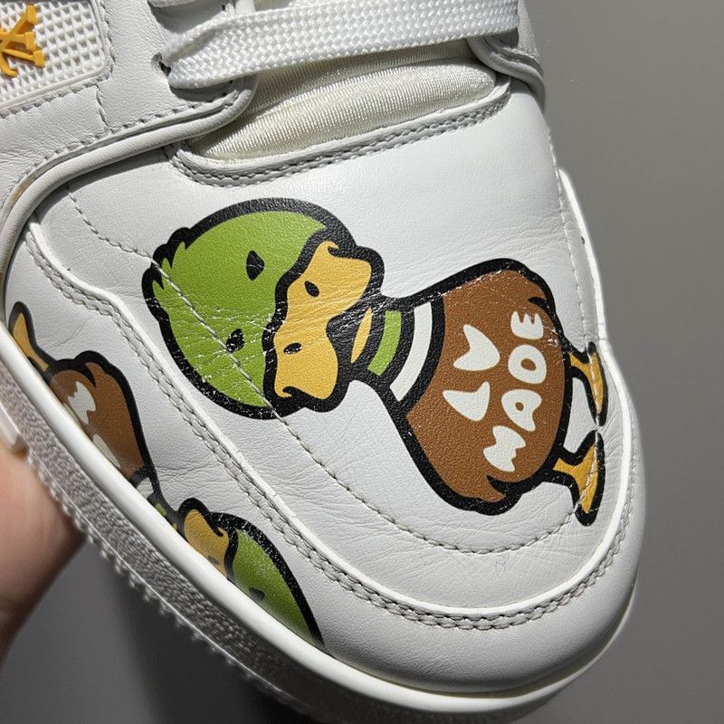 Louis Vuitton Nigo x LOUIS VUITTON Trendy White Low-Top Sneakers 0079 Size US 10 / EU 43 - 7 Thumbnail