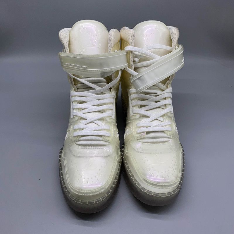 Louis Vuitton Louis Vuitton White High-Top Trainer Sneakers 0079 Size US 9 / EU 42 - 2 Thumbnail