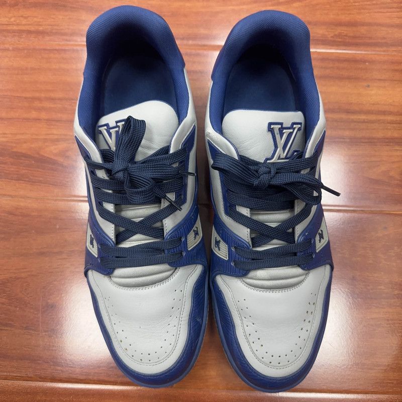 Louis Vuitton Louis Vuitton Gray Blue Low Top Sneakers 0079 Size US 9 / EU 42 - 2 Thumbnail