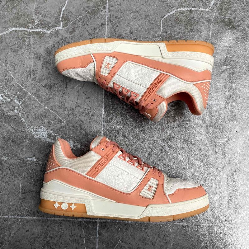 Louis Vuitton Louis Vuitton Trainer Peach Leather Low Top Sneakers 0079 Size US 10 / EU 43 - 8 Thumbnail