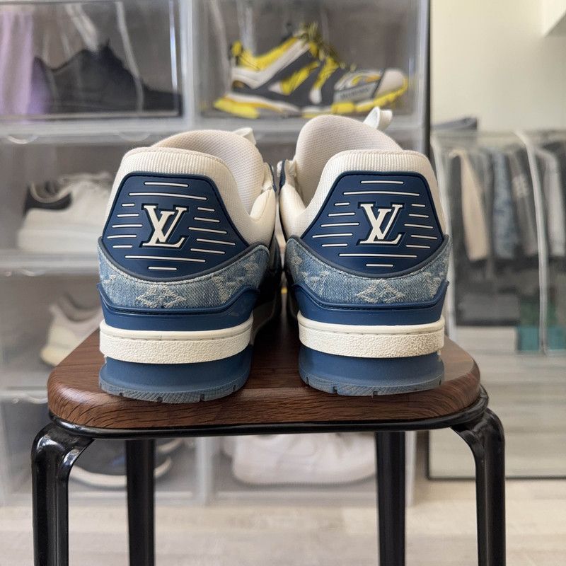 Louis Vuitton Louis Vuitton Denim Low-Top Fashion Sneakers 0079 Size US 10 / EU 43 - 3 Thumbnail