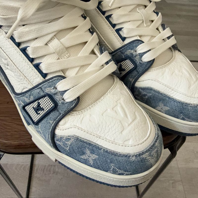 Louis Vuitton Louis Vuitton Denim Low-Top Fashion Sneakers 0079 Size US 10 / EU 43 - 8 Thumbnail