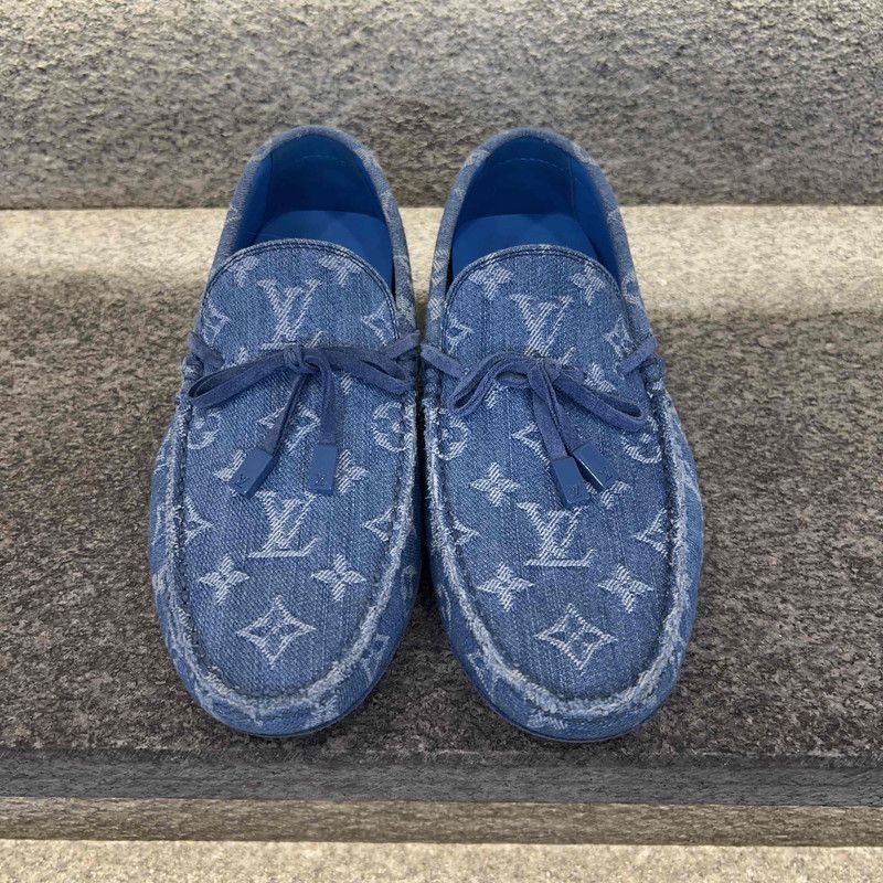 Louis Vuitton Louis Vuitton Denim Moccasin Driver Shoes for Men 0079 Size US 10 / EU 43 - 2 Thumbnail