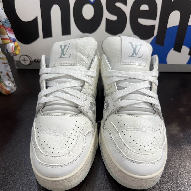 Louis Vuitton Louis Vuitton White Cement Low-Top Trainers 0079 Size US 7 / EU 40 - 2 Thumbnail