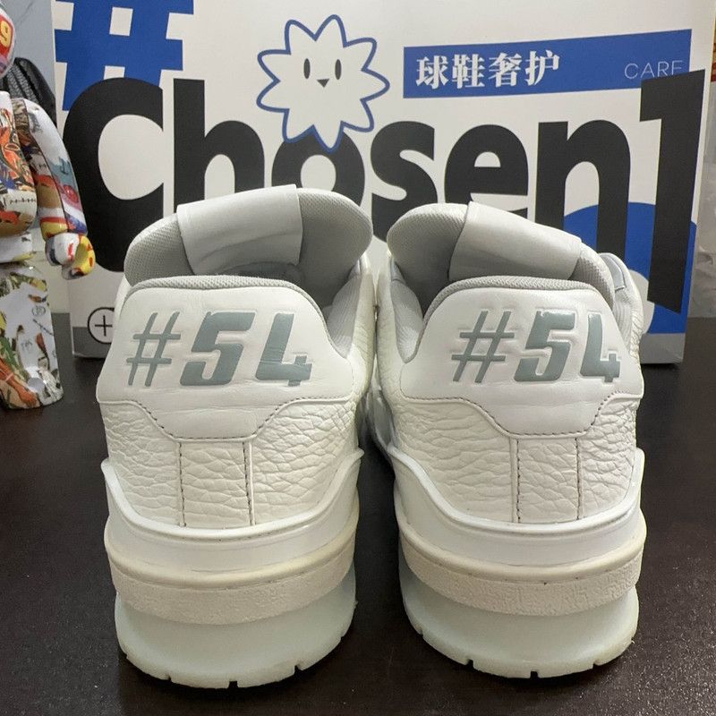 Louis Vuitton Louis Vuitton White Cement Low-Top Trainers 0079 Size US 7 / EU 40 - 3 Thumbnail