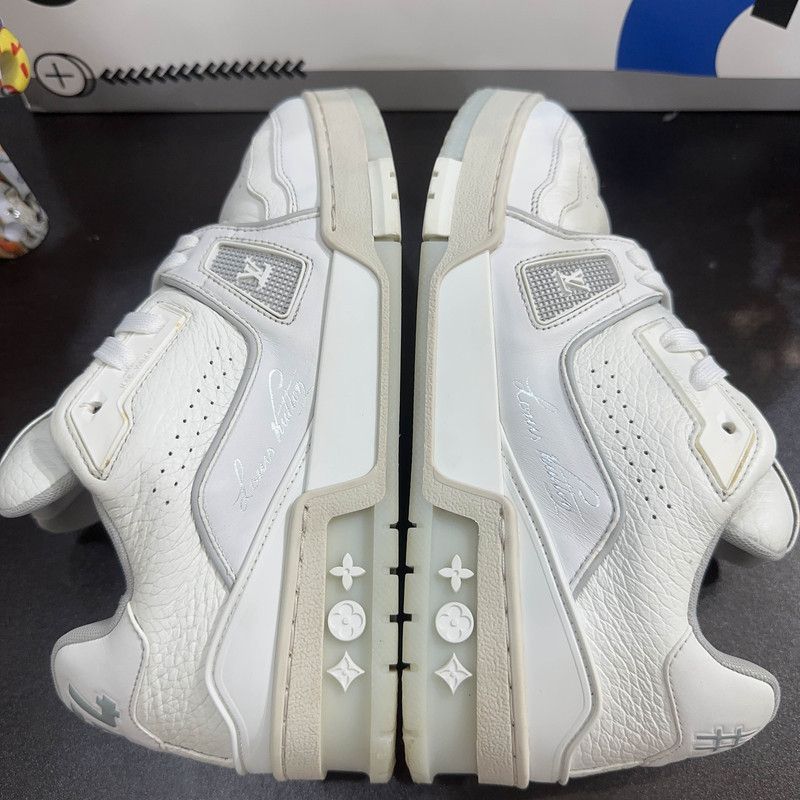Louis Vuitton Louis Vuitton White Cement Low-Top Trainers 0079 Size US 7 / EU 40 - 7 Thumbnail