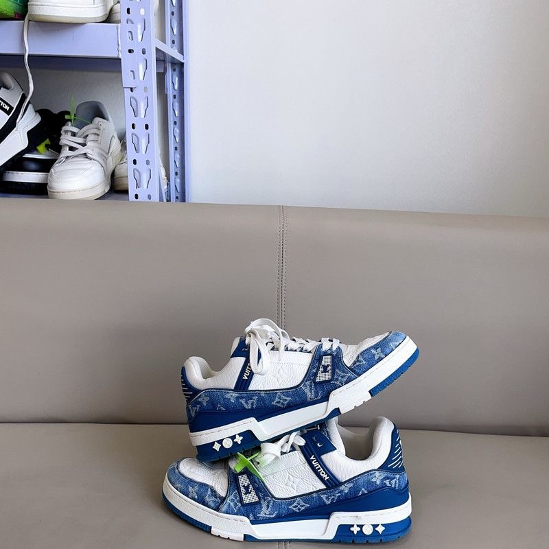 Louis Vuitton Louis Vuitton Denim Leather Trainer Sneakers for All 0079 Size US 10 / EU 43 - 6 Thumbnail