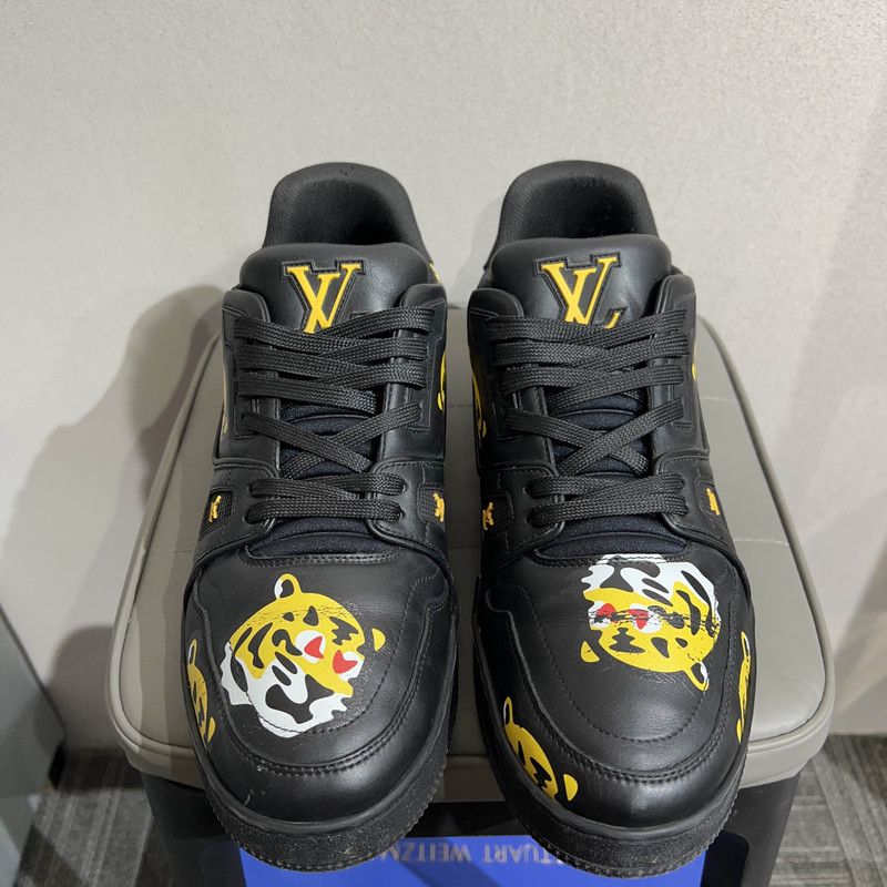Louis Vuitton Nigo x Louis Vuitton Black Trainer Sneakers 0079 Size US 10 / EU 43 - 2 Thumbnail