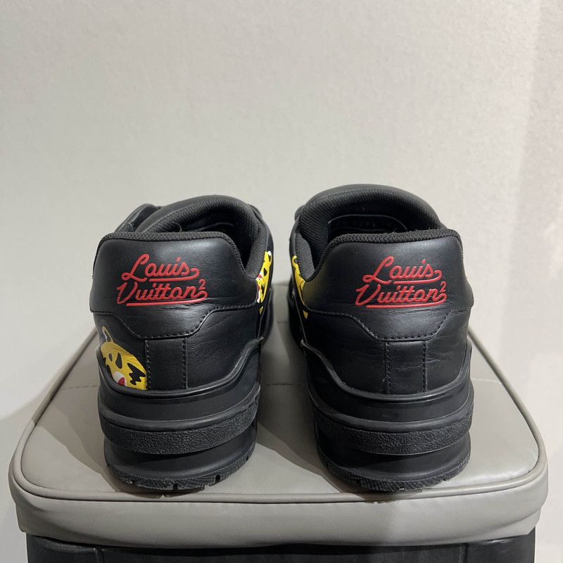 Louis Vuitton Nigo x Louis Vuitton Black Trainer Sneakers 0079 Size US 10 / EU 43 - 3 Thumbnail