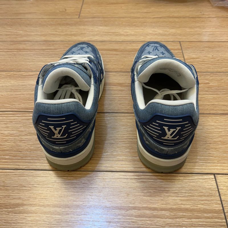 Louis Vuitton Louis Vuitton Blue Denim Low-Top Trainers 0079 Size US 9 / EU 42 - 3 Thumbnail