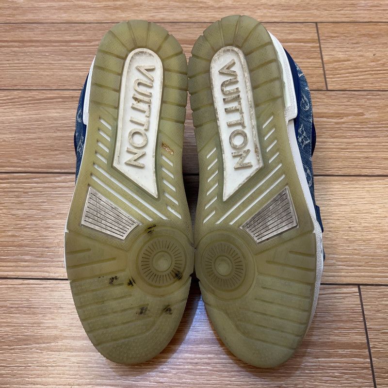 Louis Vuitton Louis Vuitton Blue Denim Low-Top Trainers 0079 Size US 9 / EU 42 - 4 Thumbnail