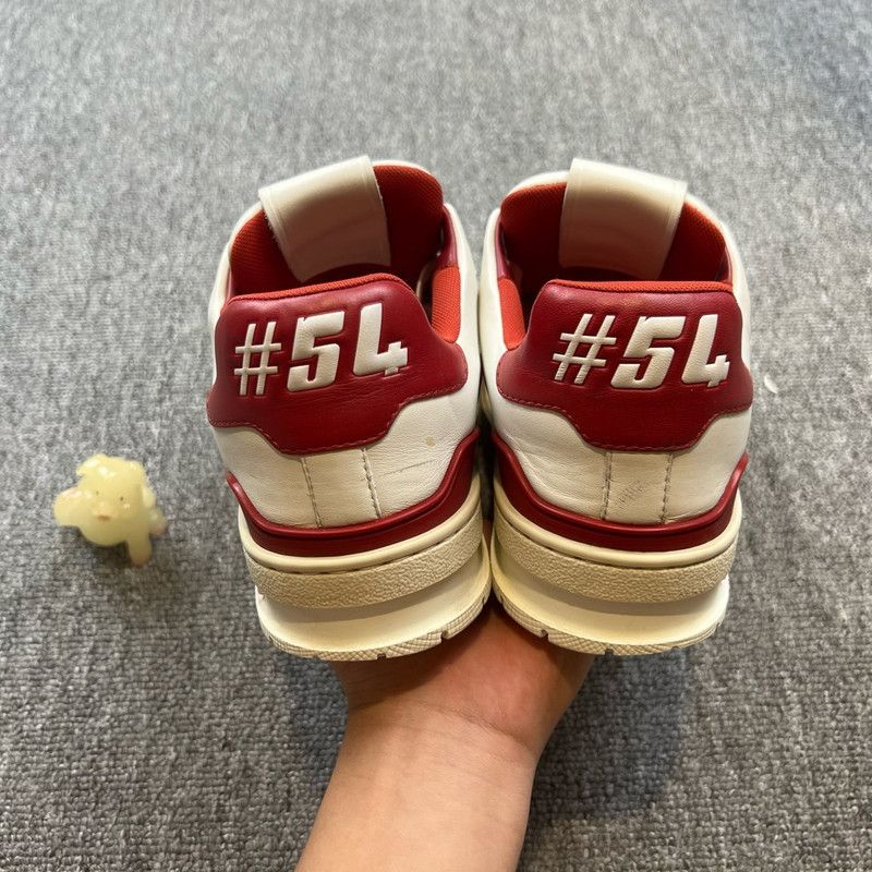 Louis Vuitton Louis Vuitton Red and White Trainer Sneakers 0079 Size US 10 / EU 43 - 3 Thumbnail