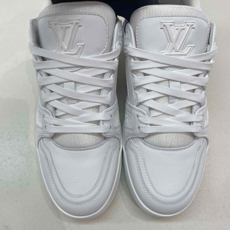 Louis Vuitton Louis Vuitton White Low Top Trainer Sneakers 0079 Size US 8.5 / IT 38.5 - 7 Thumbnail