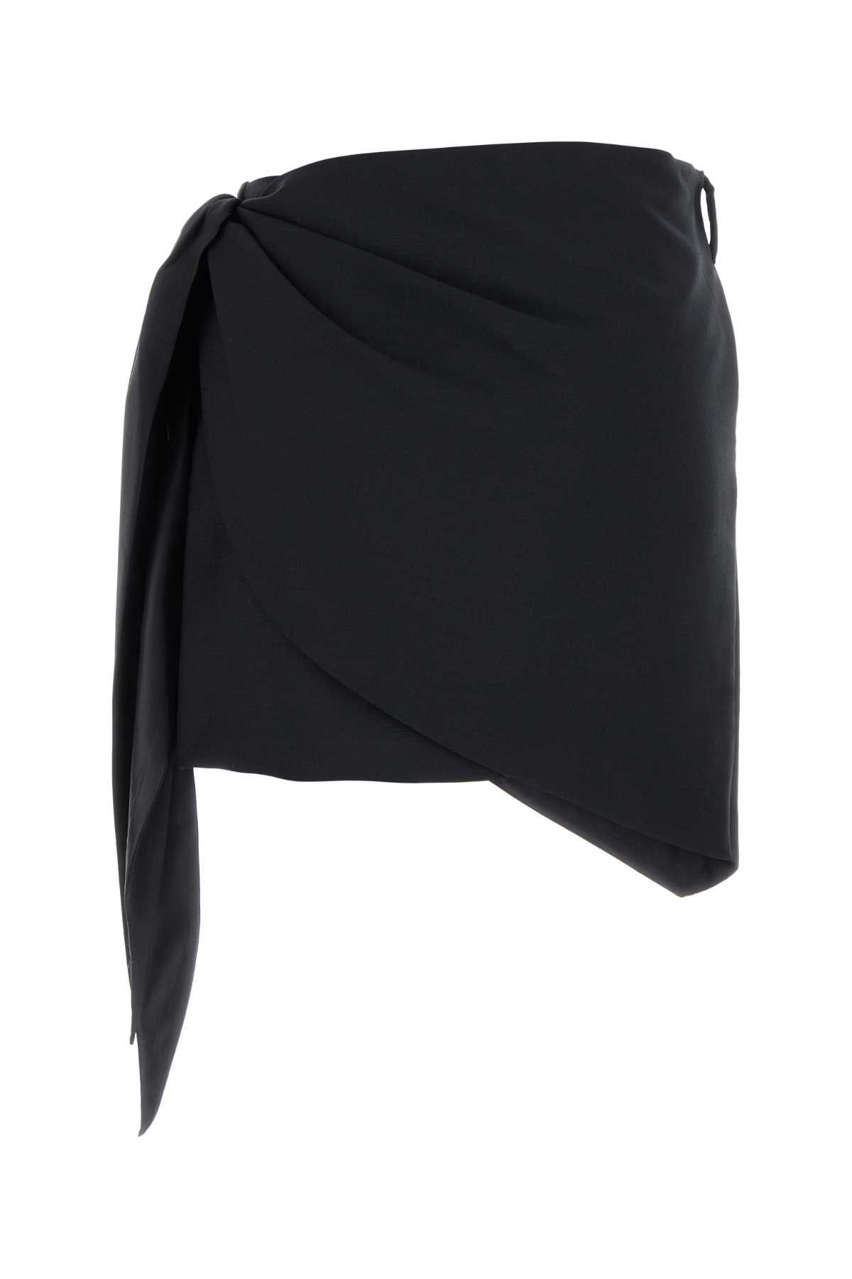 Prada Midnight Blue Mohair Blend Mini Skirt Size 25" / US 0 / IT 36 - 2 Thumbnail