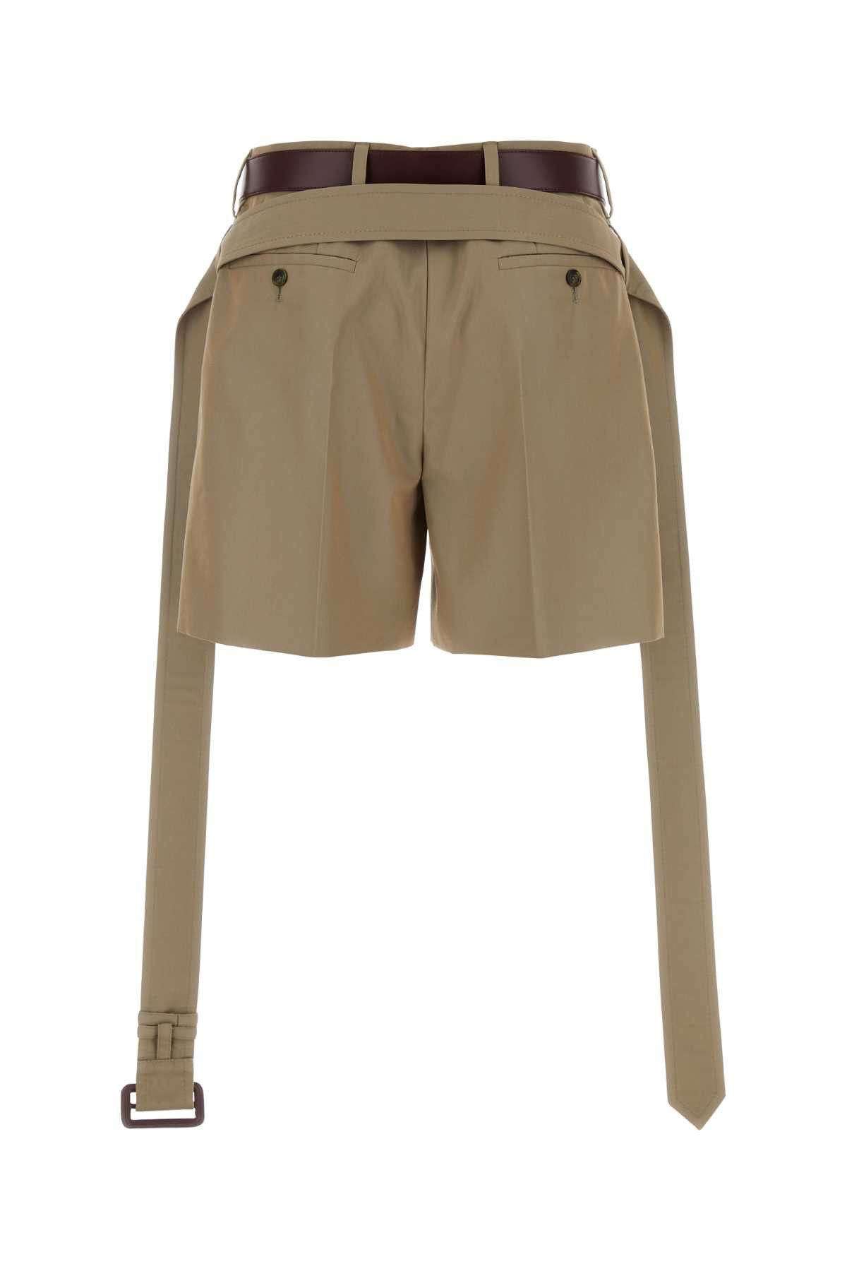 Prada Khaki Twill Shorts Size 26" / US 2 / IT 38 - 2 Thumbnail