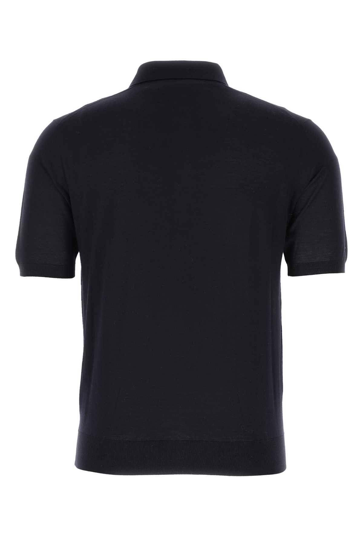Prada Midnight Blue Wool Polo Shirt Size US S / EU 44-46 / 1 - 2 Thumbnail