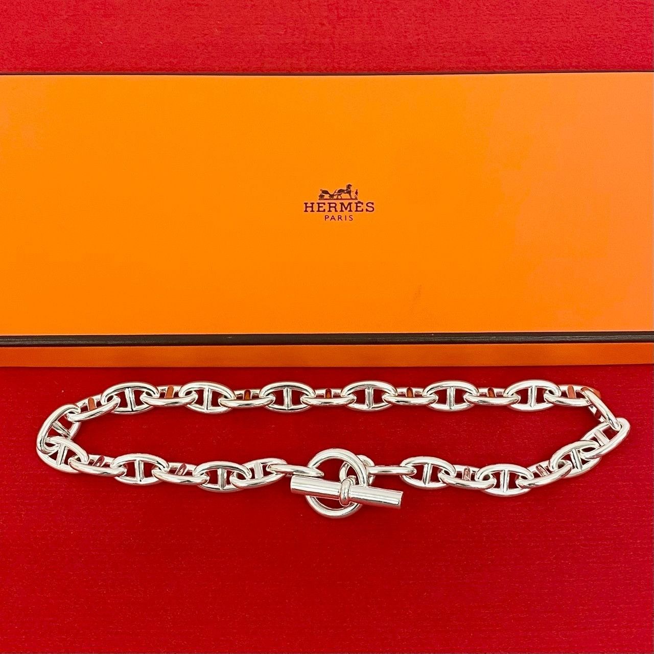 Hermes Hermes Hermes Chaine d'Ancre Silver 925 Necklace Metal Necklace Size ONE SIZE - 3 Thumbnail
