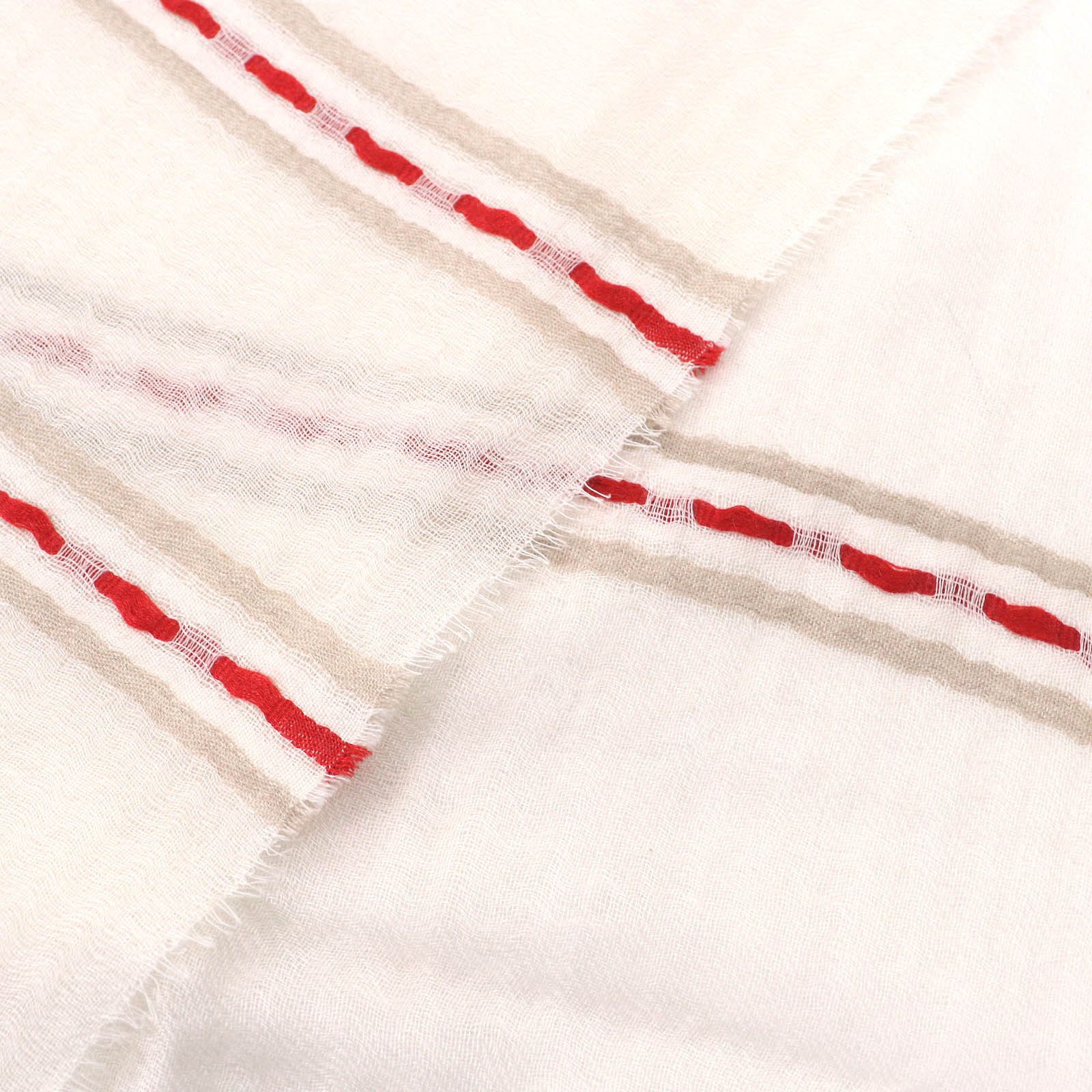 Other Other Begg&Co BERBER Barber Mini fringe cashmere shawl Natural Material Shawl Size ONE SIZE - 3 Thumbnail