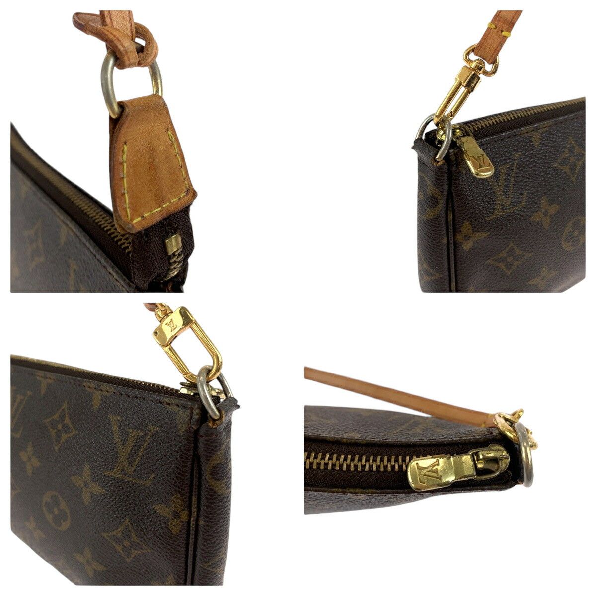 Louis Vuitton Louis Vuitton Louis Vuitton Pochette Accessoires Monogram Handbag Canvas Handbag M51980 Size ONE SIZE - 5 Thumbnail