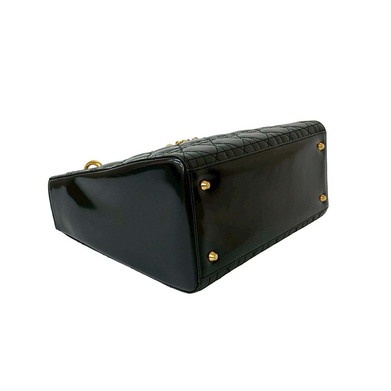 Dior Dior Christian Dior Lady Dior Patent Leather Handbag Enamel Handbag Size ONE SIZE - 8 Thumbnail