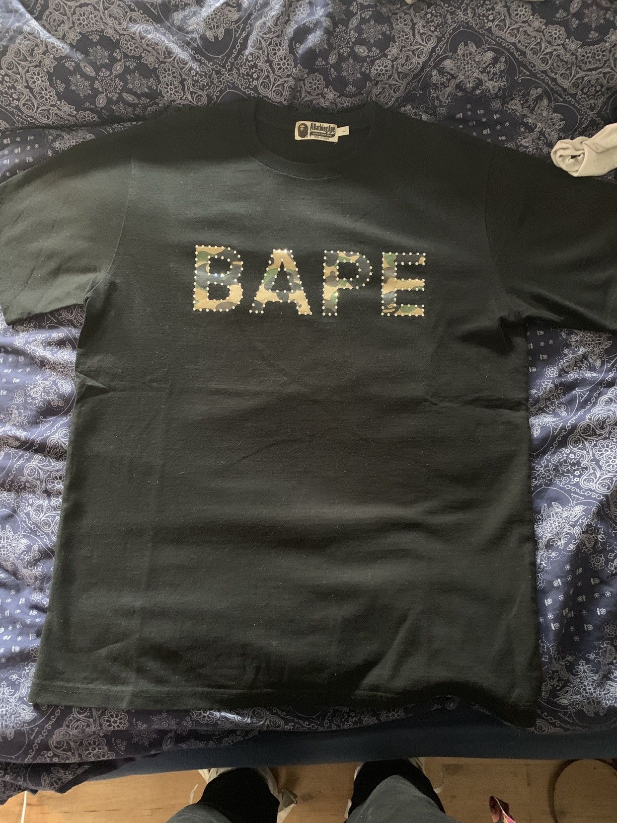 Bape Bape swarovski camo shirt. RARE!! Size US L / EU 52-54 / 3 - 2 Thumbnail