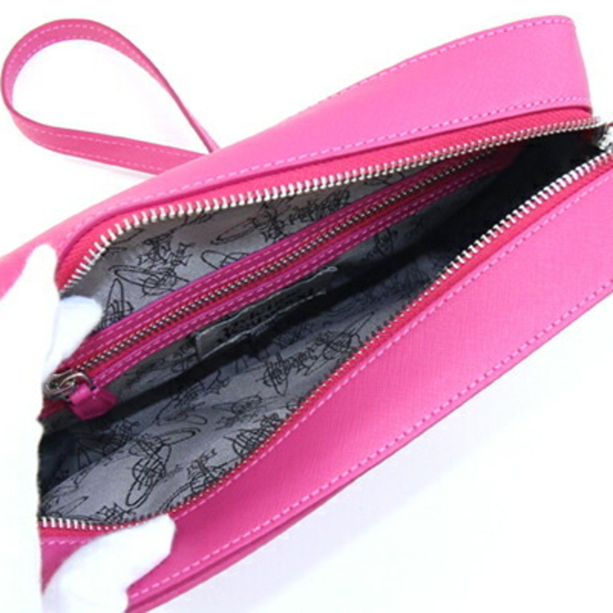 Vivienne Westwood Shoulder Bag/Camera Bag 43050026 Pink Saffiano Leather Crossbody for Women