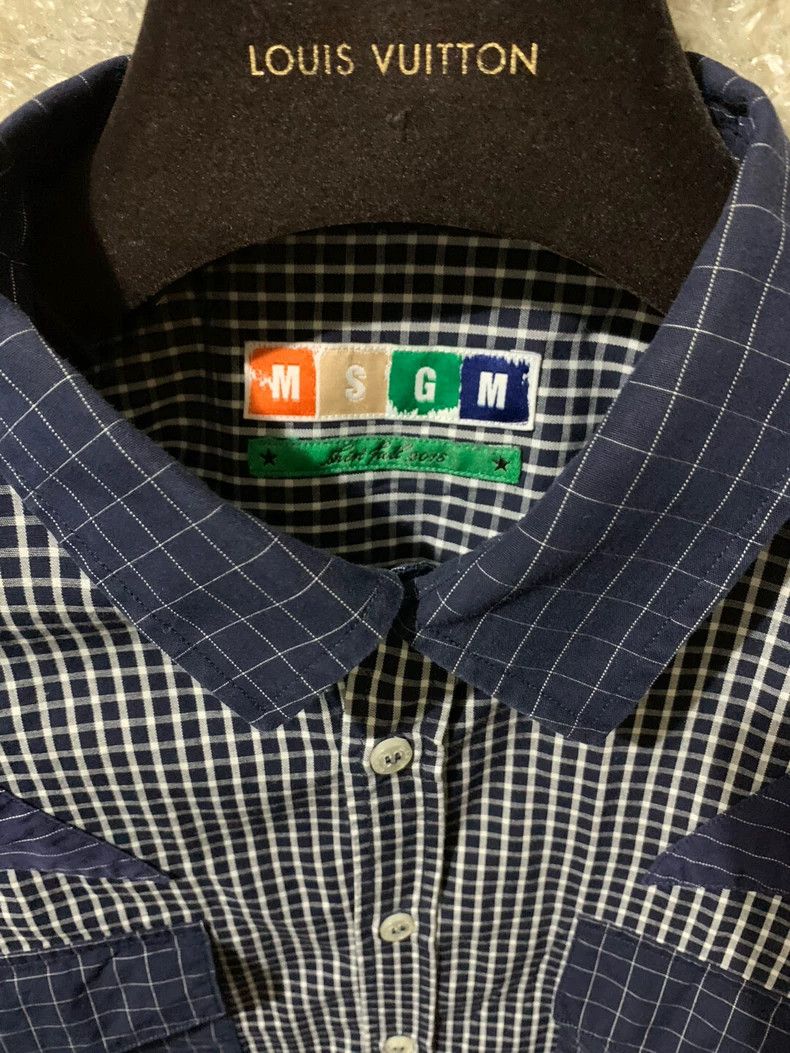 MSGM MSGM Men's Vintage Check Button-Up Shirt Size US M / EU 48-50 / 2 - 2 Thumbnail