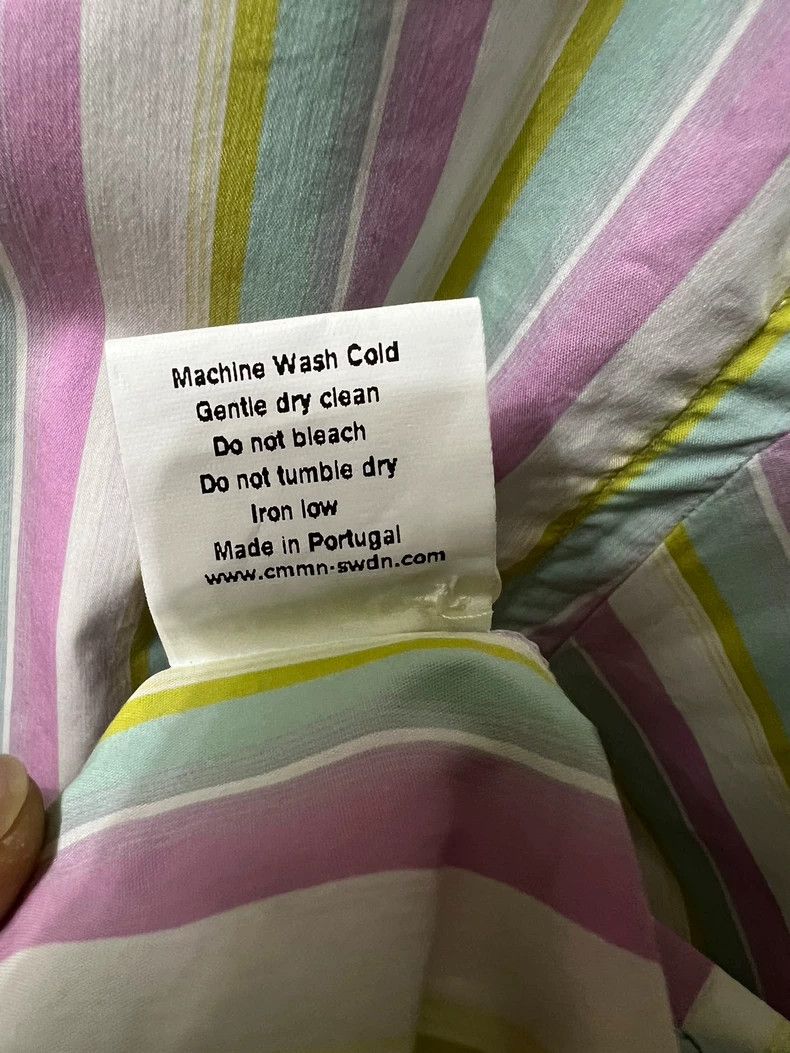 Balenciaga cmmn swdn Men's Striped Short Sleeve Shirt Size US S / EU 44-46 / 1 - 5 Thumbnail