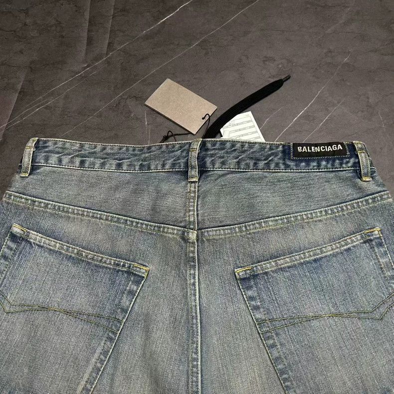 Balenciaga Balenciaga Drawstring Distressed Denim Jeans Size US 28 / EU 44 - 4 Thumbnail