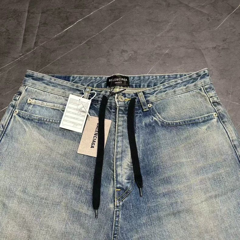 Balenciaga Balenciaga Drawstring Distressed Denim Jeans Size US 28 / EU 44 - 5 Thumbnail