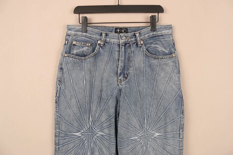 Anonymous Club Thug Club FW23 Ray Embroidery Jeans Size US 30 / EU 46 - 2 Thumbnail