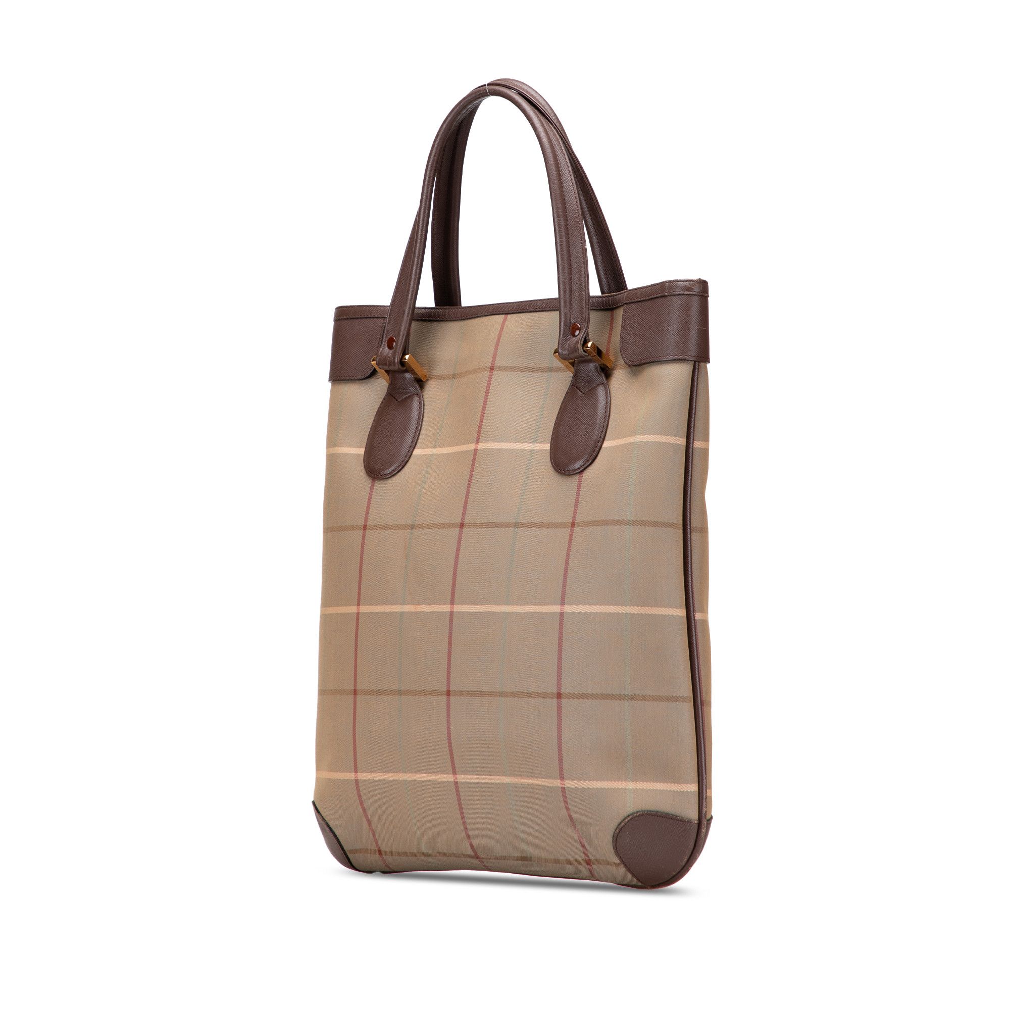 Burberry Burberry Vintage Check Canvas Tote Size ONE SIZE - 2 Thumbnail