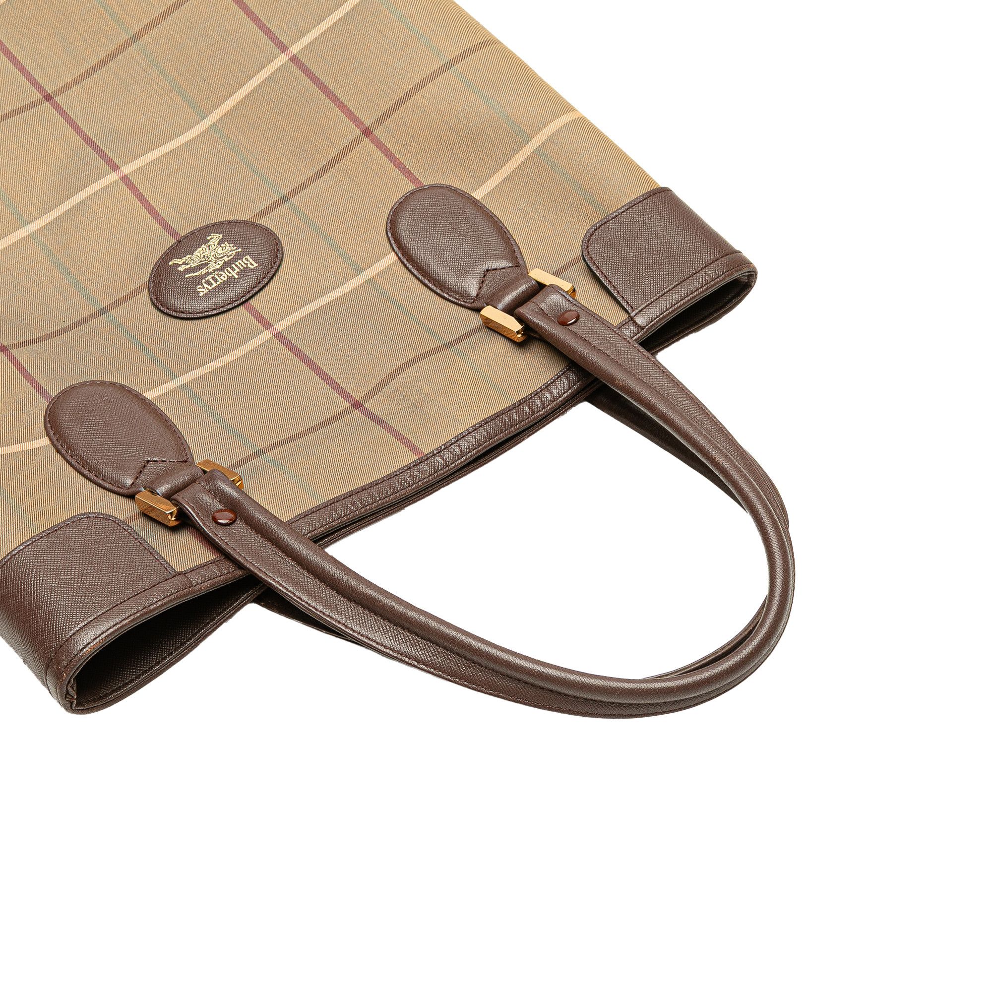Burberry Burberry Vintage Check Canvas Tote Size ONE SIZE - 9 Thumbnail