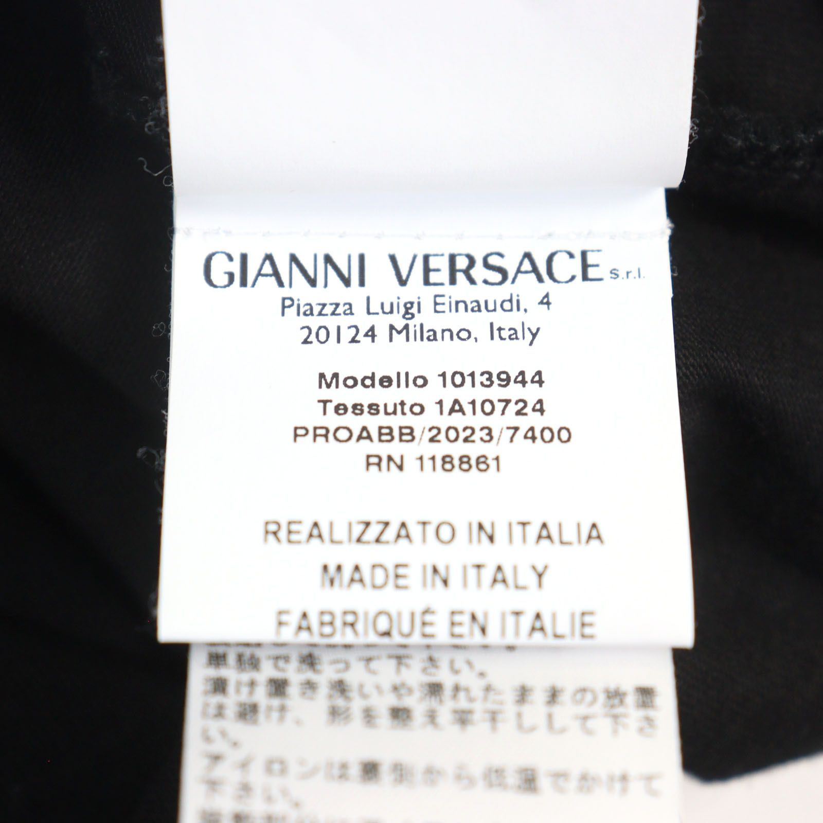 Versace Versace Versace Jeweled Logo Cotton T-shirt Cotton T-Shirts Size ONE SIZE - 9 Thumbnail